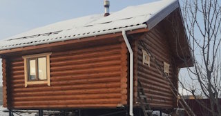 Баня из оцилиндрованного бревна под ключ в Вятских Полянах - от 132015 рублей